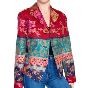 90's Y2K Multi-Colored Striped Blazer